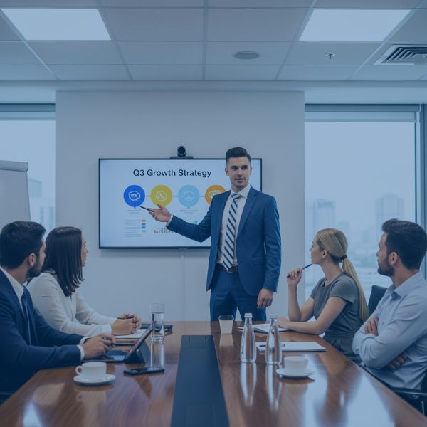 A business meeting